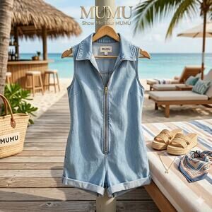 Show Me Your Mumu Reno Denim Romper